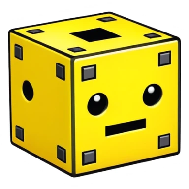 geometry dash cube character sticker