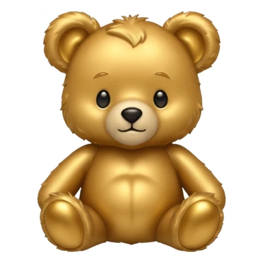 gold tedy bear sticker