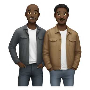 Friendship bond two white males ￼ sticker