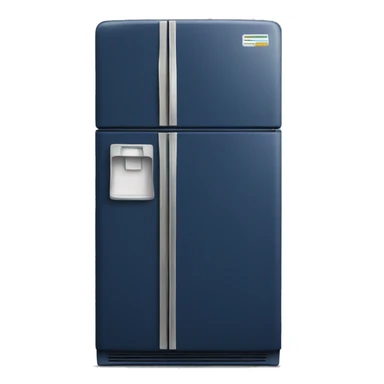 Realistic navy blue fridge isolated. sticker