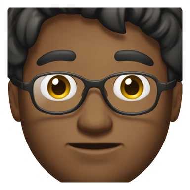 a brown boy with black hair and light beard and also wearing a glass peeking behind from a laptop sticker