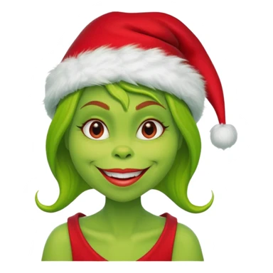 Grinch woman sticker