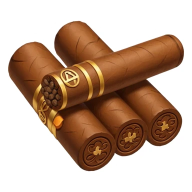 cigar with bloc symbol in ios style horizontaly sticker