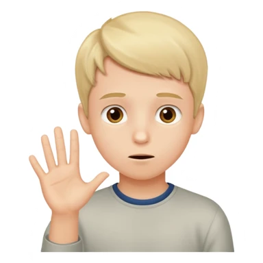 a boy acting this sentence "what do you think"
 sticker