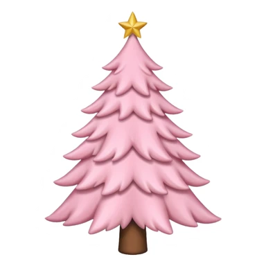 pastel pink christmas tree with pink ribbon sticker