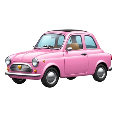 pink small retro car sticker