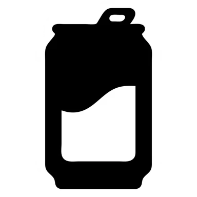 A soda in a metal can sticker