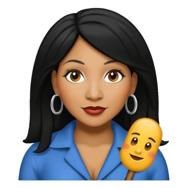 Trina Braxton with black hair sticker