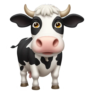 A cow with long wings sticker