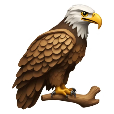 Wooden eagle totem  sticker