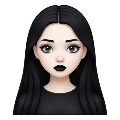 Gothic girl sticker