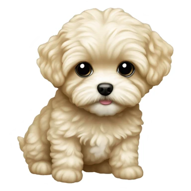 Blonde adorable toy teacup maltipoo  sticker