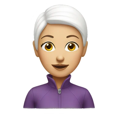 shopping bald lady sticker