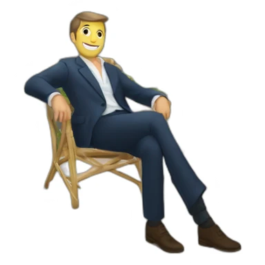 Xavier Dupont de Ligones devant sa terrasse sticker