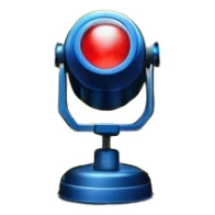 An emoji of stage lights shining brightly. Multiple spotlights in different colors (blue, yellow, red) angled towards a stage, creating a dramatic and concert-like atmosphere. Beams of light cutting through the darkness with a slight glow effect sticker