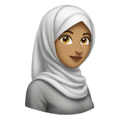 Saudi woman hijabi sticker