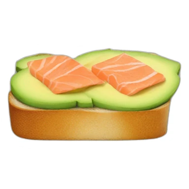 toast with avocado and salmon sticker