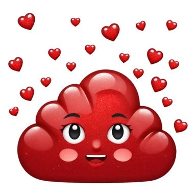 red glitter dislike sticker