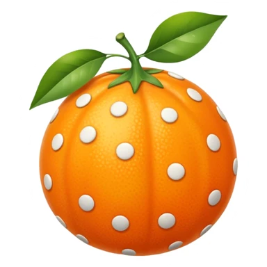 polk dots tangerine sticker