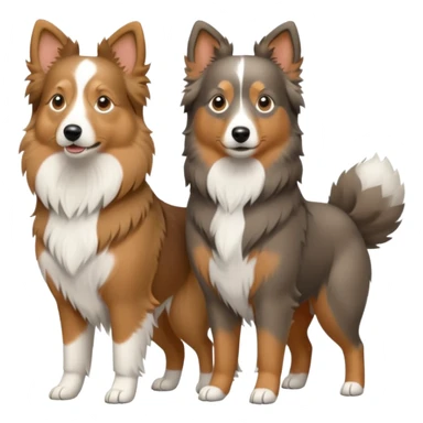 Shetland sheepdog and Australian shepherd sticker
