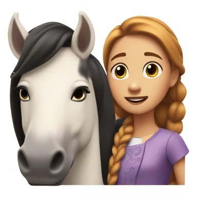 Abigail and her horse,Boomerang from Spirit riding free sticker