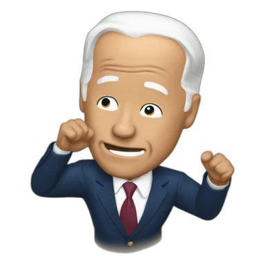 falling joe biden sticker