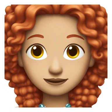 The queen of ocean and water with red hair sticker