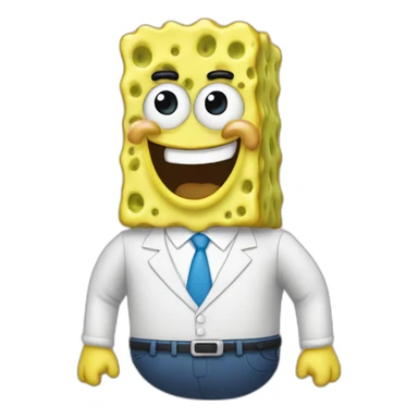 Sponge Bob as product manager sticker