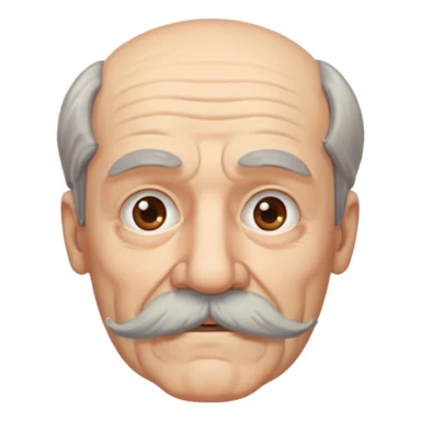 old mustache man,Big mustache.
negative: Dont use same face style. sticker