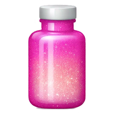 Pink ombre medication bottle with glitter  sticker