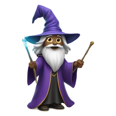 Wizard with magic wand sticker