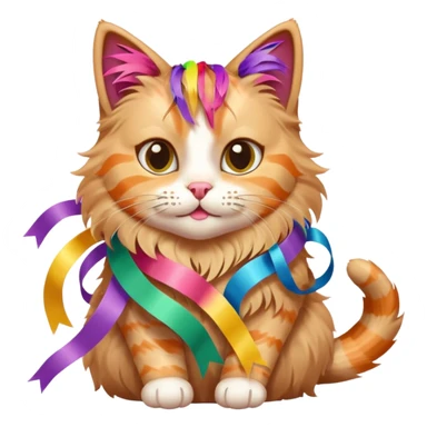 Cat tangled in streamers





 sticker