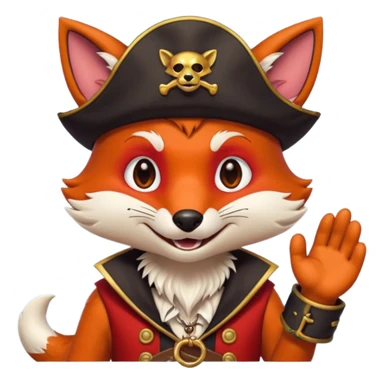 Foxy the pirate fox sticker