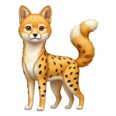 Cheetah-serval-shiba-inu-hybrid, full body sticker