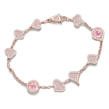 pink diamond van cleef 5 motif bracelet sticker