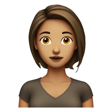 Side eye girl with brown hair sticker