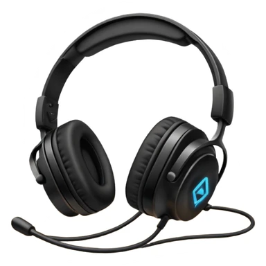 a gaming headset in a table  sticker