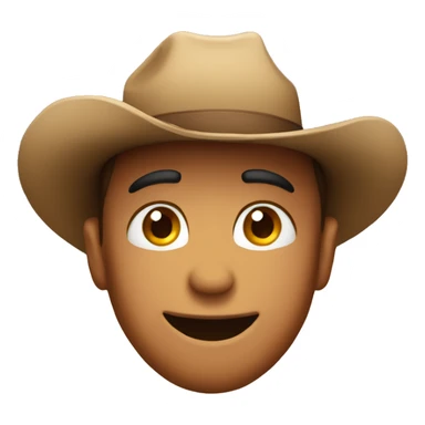 In love face with a cowboy hat on  sticker