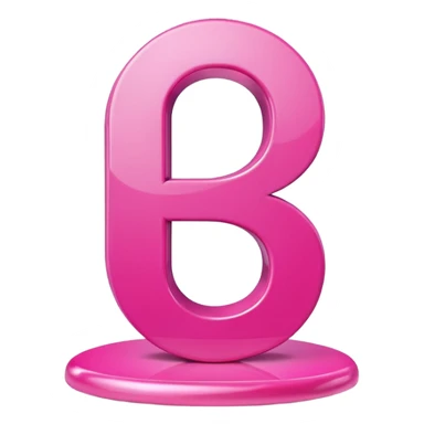 3d levitating pink percentage sign sticker