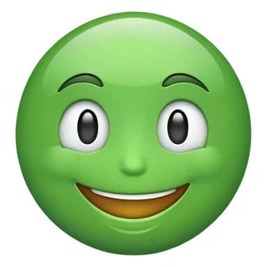 green smiling face emoji sticker