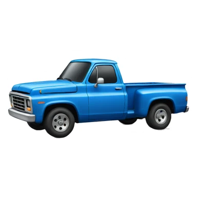 blue pickup truck side view sticker