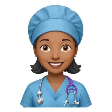 older black doctor woman with scrub cap sticker
