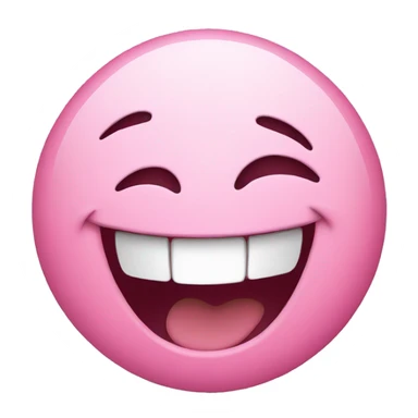 Laughing pink emoji sticker
