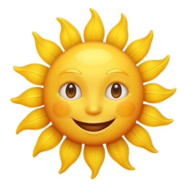 smiling sun, simple, cheerful sticker