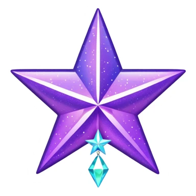 Purple Star with decoration inspired dua lipa sticker