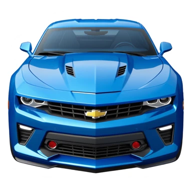 A Blue Chevy camero 2017 with no background sticker