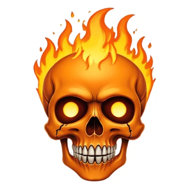 Soul Fire, in the style of gritty realism and your bleeding skull art sticker