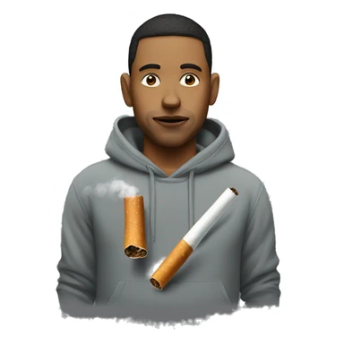 Me wearing a hoodie smoking a joint sticker