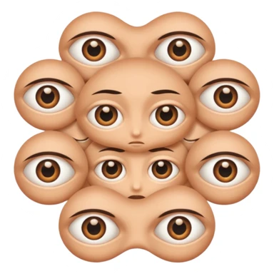 bundle of eyes sticker