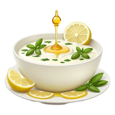 yaourt avec du citron, des herbes, du miel et de l'huile d'olive sticker